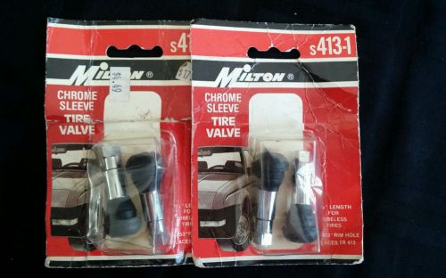 Milton chrome sleeve tire valves set of 4 s413-1