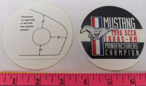 1996 ford mustang trans am champion window decal lot of 8 decals. mustang