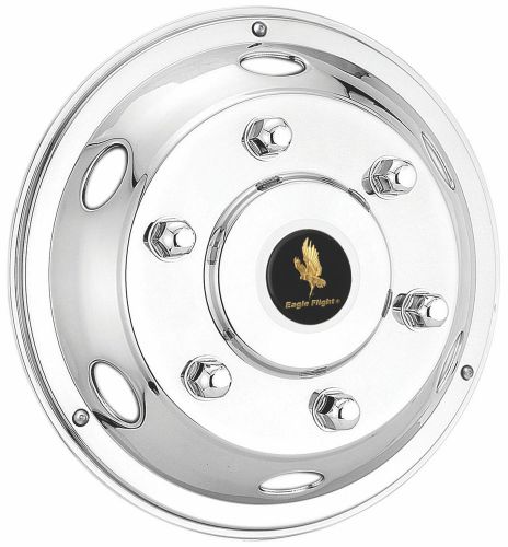 Truck 17.5" stainless steel wheel covers hub caps simulators front steer axle