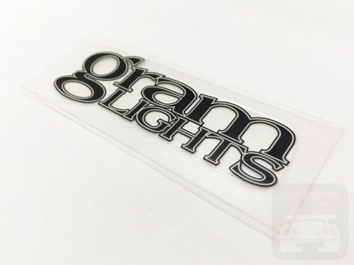 Rs15 rays gram lights repair sticker 3.15"×0.98" black jdm for 17" 18"