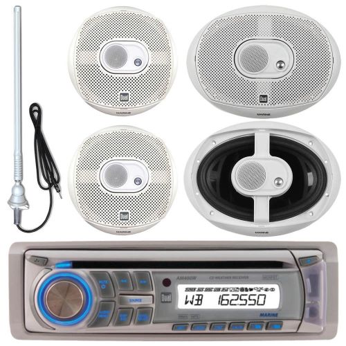 Buy Dual Marine CD USB Radio, Dual 6.5" Speakers, Dual 6x9" 200W