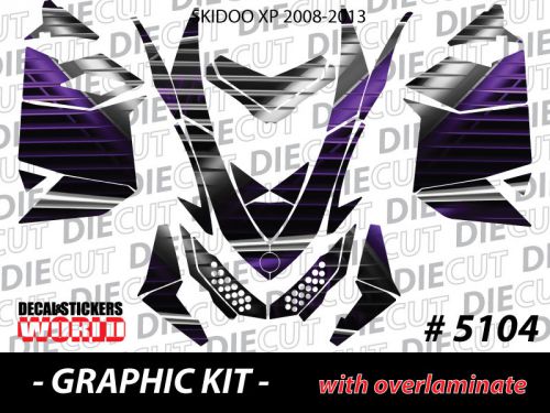 Ski-doo xp mxz snowmobile sled wrap graphics sticker decal kit 2008-2013 5104