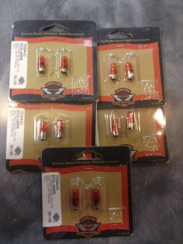 Harley davidson amber bulb 75204-01 set of 5