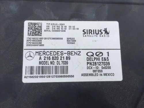 2009 mercedes benz cl550 cl65 s550 s63 s65 sirius satellite radio a2168202189
