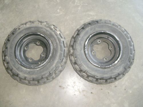 02 honda 400ex front tires wheels rims 21x7-10 kenda front-max 12360