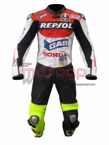 Valentino rossi honda repsol motorbike racing leather suit available all sizes