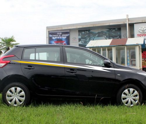 Car decal vinyl graphics side sticker body decals stripe for yaris l #cb138