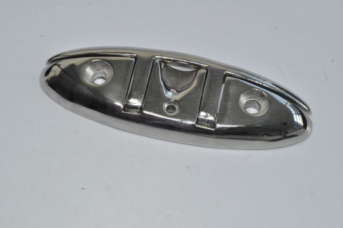Boat flip up folding pull up cleat - 6" 316 marine stainless steel