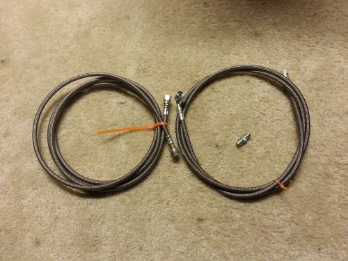 Stainless steel braided line #4an x 79&#034;straight ends &amp; #4an x 108&#034; with a 90*