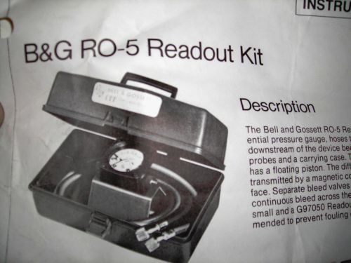 Bell&amp;gossett ro-5 readout kit differential pressure gauge