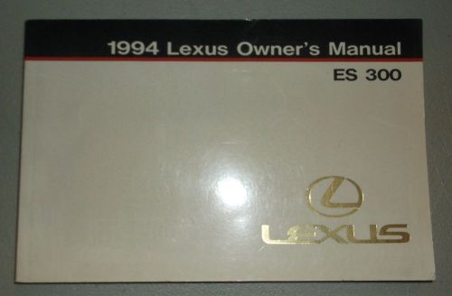 1994 lexus es 300 owners manual