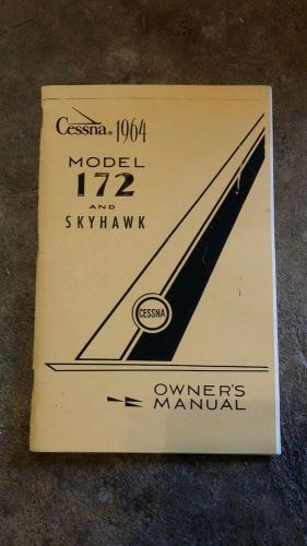 Excellent 1964 cessna 172 skyhawk owners manual