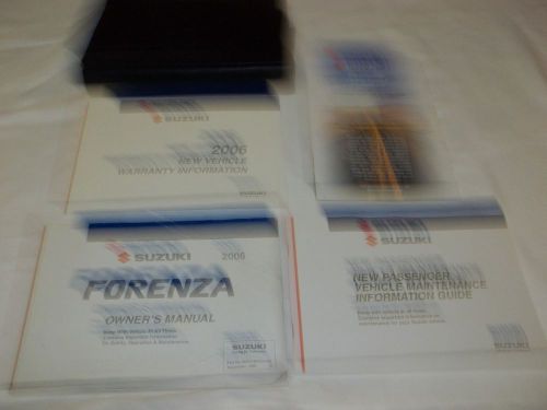 2006 suzuki forenza owner&#039;s manual 5/pc.set &amp; black suzuki factory case.free s,