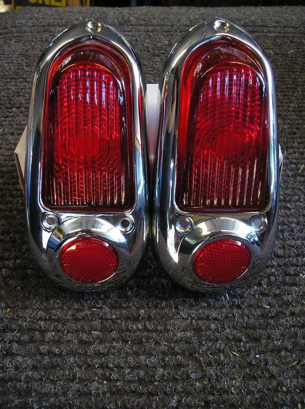 New complete replacement pair of tail light assemblies for 49 50 chevrolet !