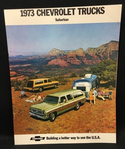 Vintage 1973 chevrolet trucks brochure catalog suburban