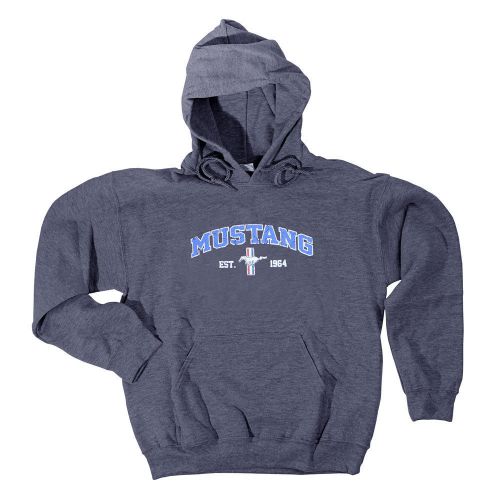 Apparel hoodie pull-over gray mustang est. 1964 tri-bar medium