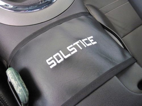 Pontiac solstice silver name embroidered console bag all models black vinyl new!