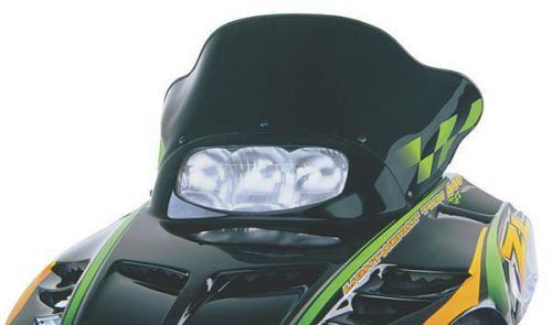 Powermadd cobra windshield low 14" black/green checkers 12220~10222010