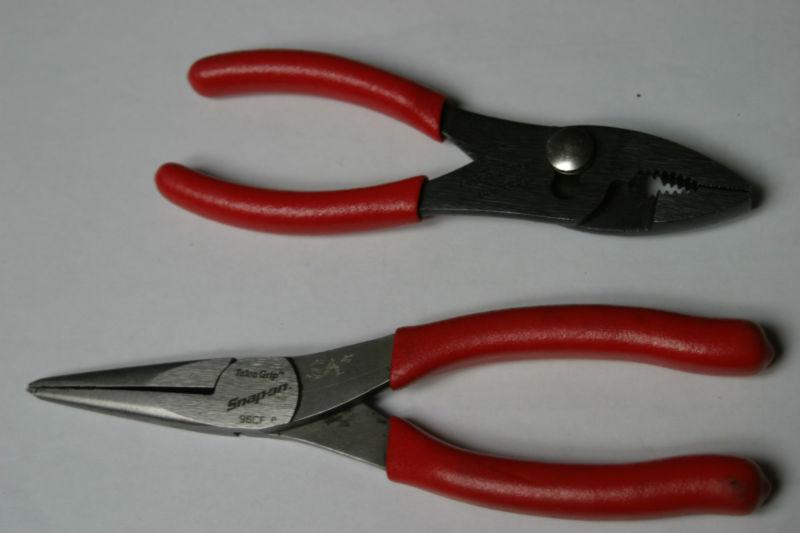 Snap-on pliers 2 pairs-needle nose and slip joint