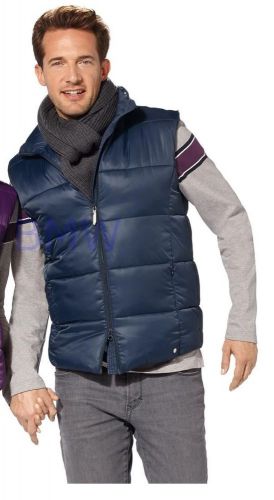 Bmw genuine stand-up collar men's sporty vest dark blue l large