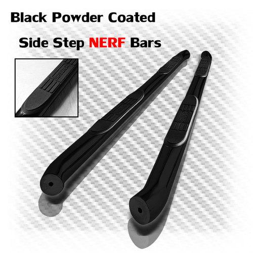 02-09 chevy trailblazer lt black 3" side step nerf bars rail running board pair