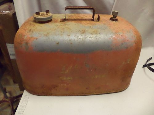 Vintage metal 6 gallon life line gasoline can for boats
