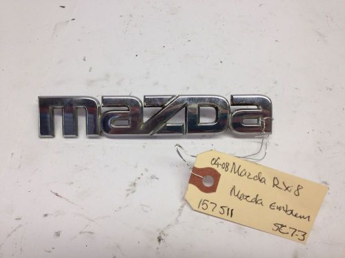 2004-08 mazda rx-8 rx8 rear trunk lid chrome sign oem used