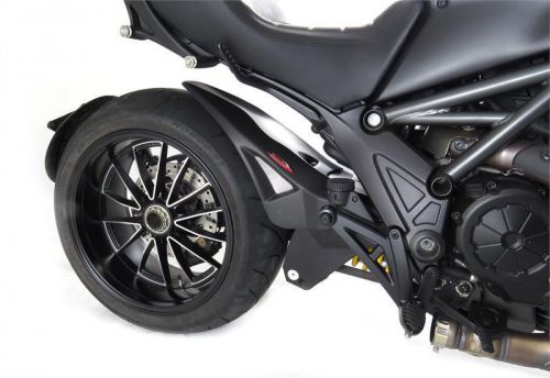 Ducati diavel 2015 2016 rear tire hugger flat matte black - made in uk (pb)
