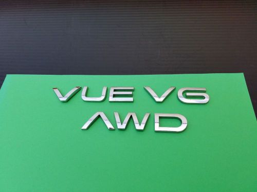 2002 saturn vue v6 awd letters rear trunk boot emblem badge decal