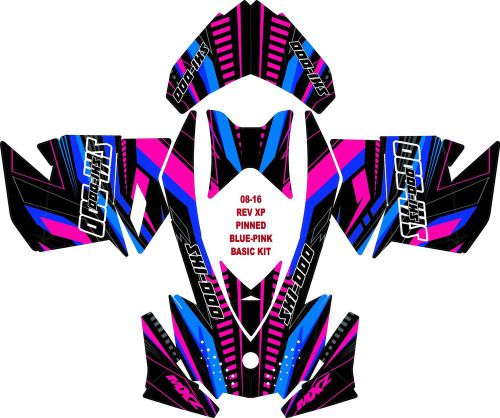 Ski doo snowmobile wrap kit rev,xp, xr,xs,xm  03-16 pinned  decal sticker basic