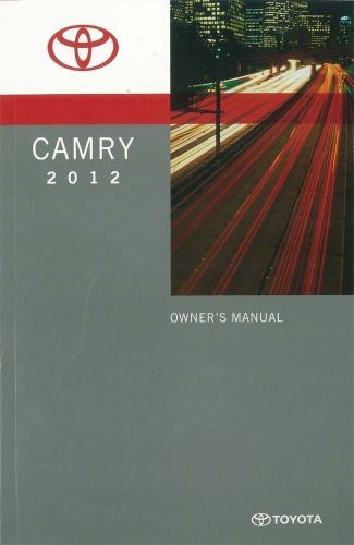 2012 toyota camry owners manual user guide reference operator book fuses fluids