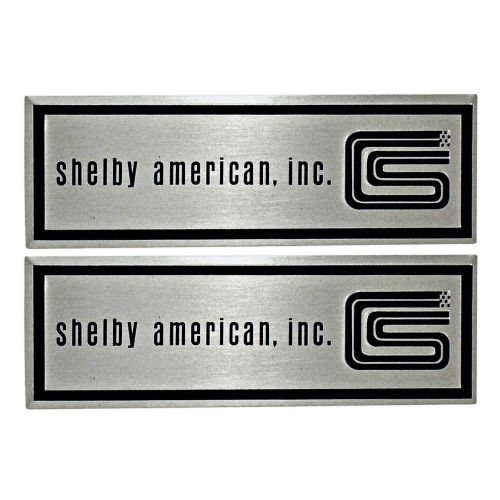 Door sill plate emblems &#034;shelby american inc.&#034; gt350 1965-1966