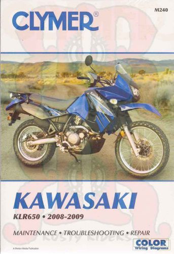 Kawasaki klr650 2008 - 2009 clymer service repair manual book new