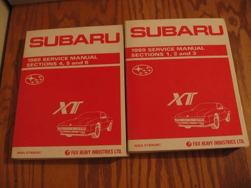 1989 subaru xt factory shop service manual set 2