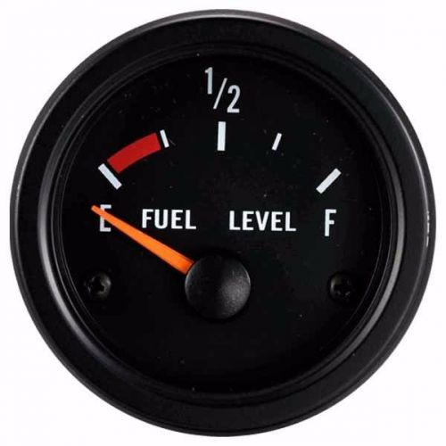 52mm waterproof fuel level gauge for boat (black face black rim) 24v