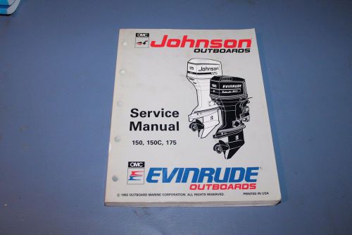 1992 omc johnson outboards service manual #508286 150 150comm 175 model repair