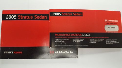 2005 dodge stratus sedan owner&#039;s manual and maintenance book