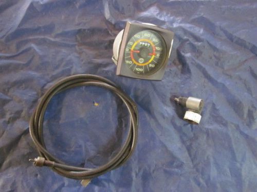 Ski doo elite speedometer w/ cable &amp; angle drive rare mph kph dual sweep
