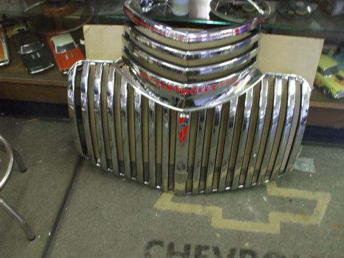 1941-46 chevy truck grille orig newly [triple] plated. mint  l@@@@k