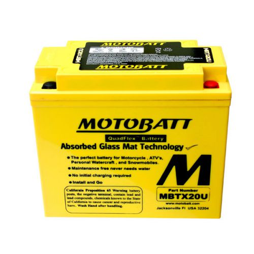 Motobatt mbtx20u agm powersports battery for harley davidson softail &amp; dyna +