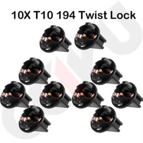 10x t10 black 194 led bulb instrument panel cluster dash light twist lock socket