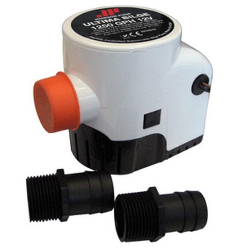 Johnson pump 1250 gph ultima bilge pump w/removable impeller cover 