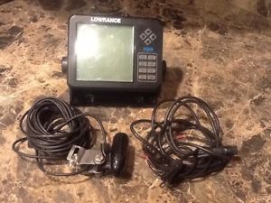 Lowrance x85 fish finder sonar, inc. transducer, cables, head and base, complete