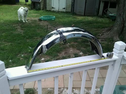 Bsa /triumph/norton/unknown, rear fender with a fender mount and plate bracket .