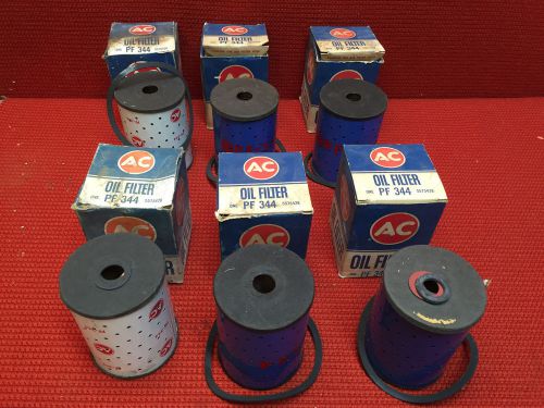 6 vintage ac oil filter cartridges  #pf 344   new in boxes