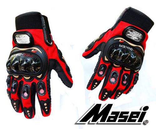 Red masei helmet 117 dirt bike motorcycle sport protective armor riding gloves