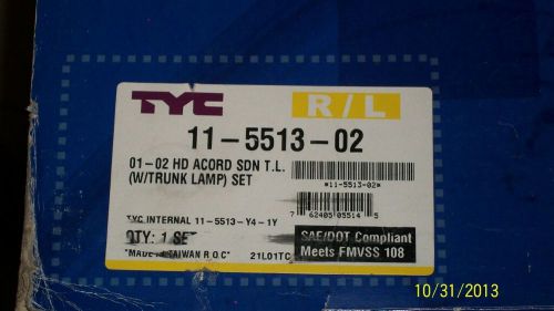 4 tyc black euro tail lights taillights for honda accord 4 door 2001 2002