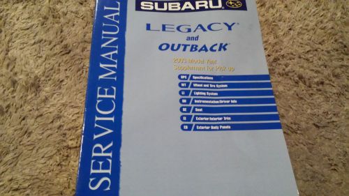 2003 subaru legacy outback pick up supplement service repair shop manual oem 03