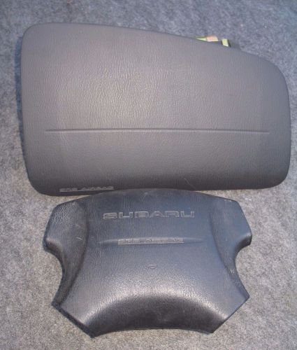 02-04 subaru impreza front passenger and steering wheel airbags set oem