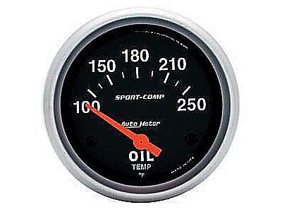 Auto meter 3542 sport-comp oil temperature gauge 2-5/8&#034; electrical
